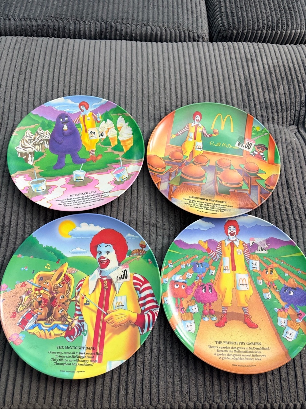 McDonald’s 1989 plates please read